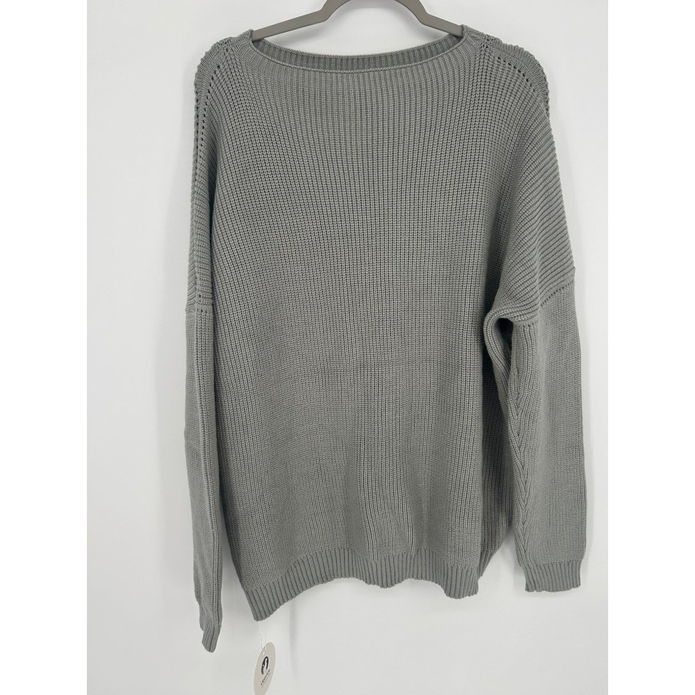 UGERLOV Womens Scandinavian Sweater L/XL Oversized Crewneck NWT Capsule Elevated